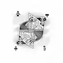 playing cards 4 aces tattoo design idea