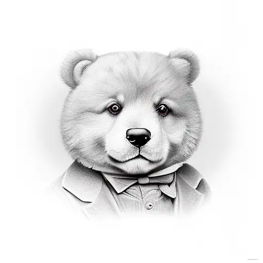 Teddy James in name format tattoo design idea