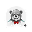 Teddy James in name format tattoo design idea