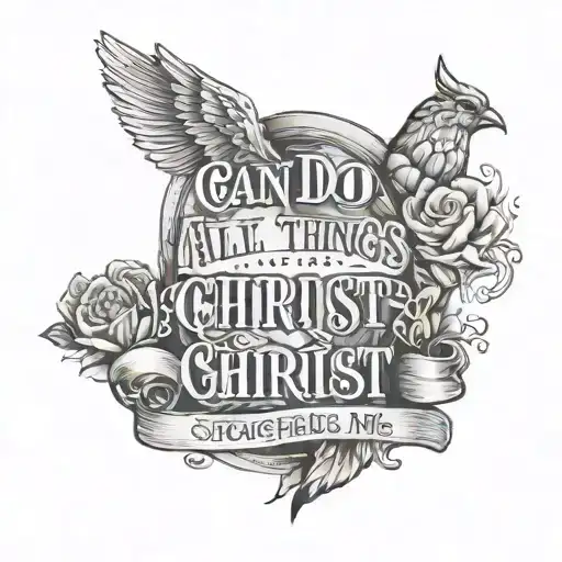 I can do all things through christ who strengthens me tattoo design idea