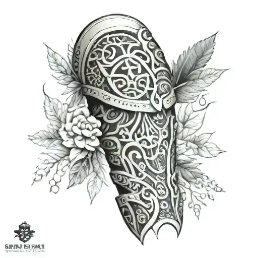 sleeve armour tattoo design idea
