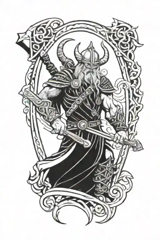 Viking Thor tattoo design idea