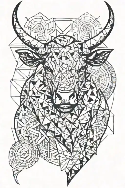 Taurus tattoo design idea