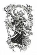 Viking Thor tattoo design idea