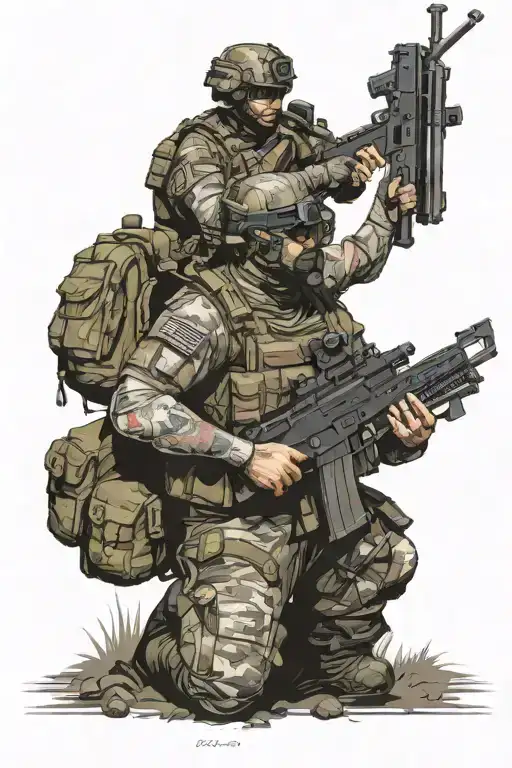 SVO special forces, on the flag is Akhmat, below is the line of the second assault company tattoo design idea