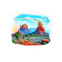 Sedona Arizona landscape tattoo design idea