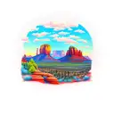 Sedona Arizona landscape tattoo design idea