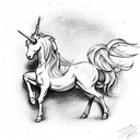 unicorn tattoo design idea