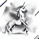 unicorn tattoo design idea