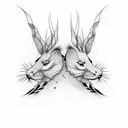 Twins  tattoo design idea
