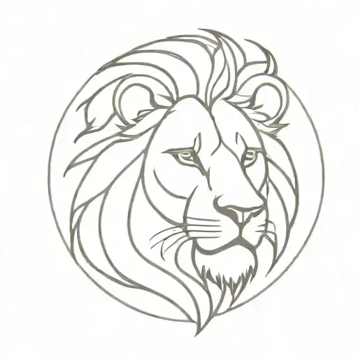 lion head tattoo design idea
