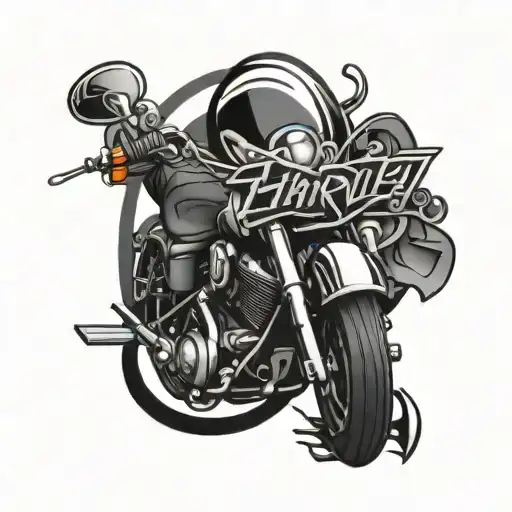 Harley logo tattoo design idea