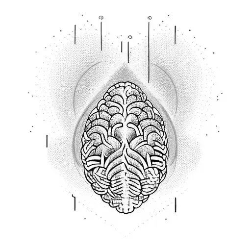 feel music brain vibration heart  tattoo design idea