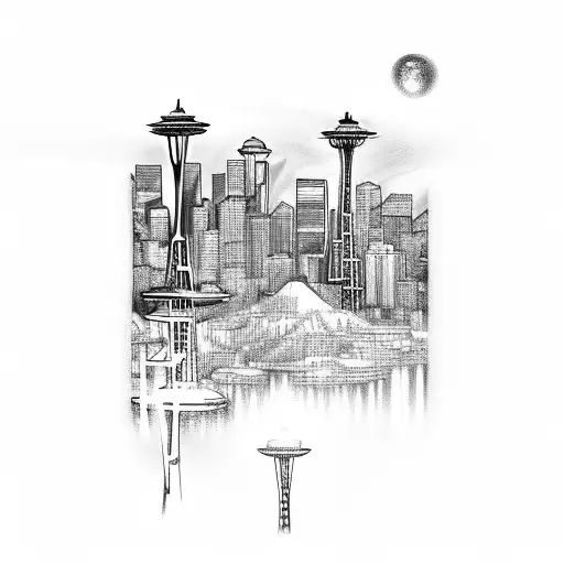 Seattle city tattoo design idea
