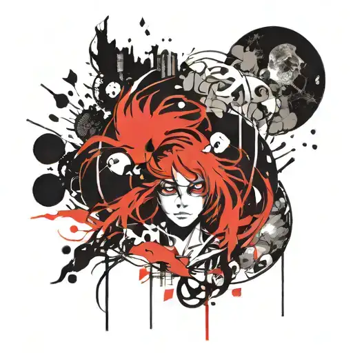 Anime character tattoo design idea