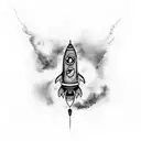 Rocket tattoo design idea
