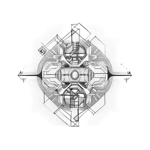  electrical circuits tattoo design idea