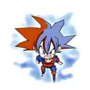 goku  blue  tattoo design idea