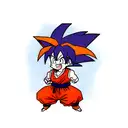 goku  blue  tattoo design idea