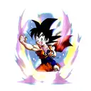 goku  blue  tattoo design idea