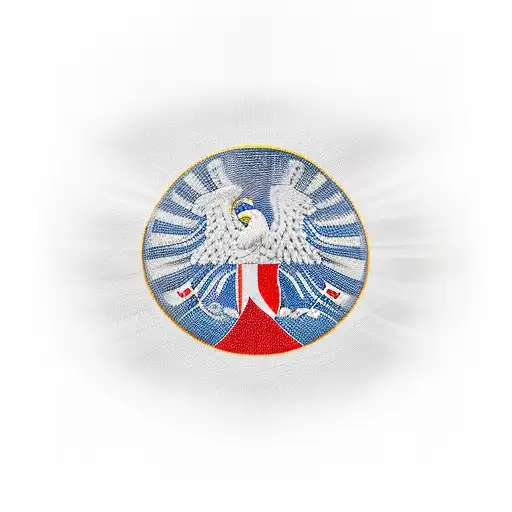 Peru Flag and Washington DC Flag tattoo design idea