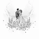 love forever masculine marriage  tattoo design idea