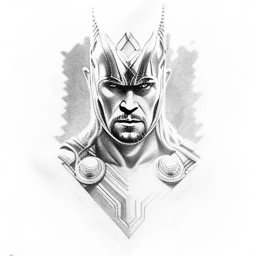 Thor Marvel sleeve tattoo design idea