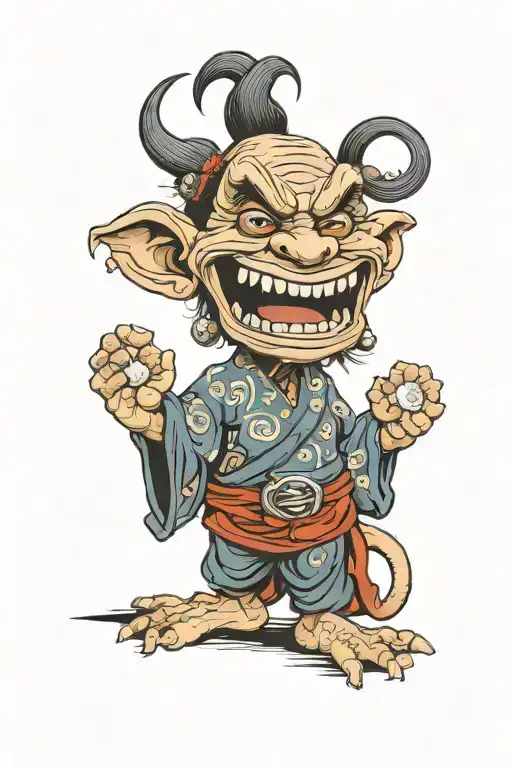 troll face meme tattoo design idea
