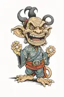 troll face meme tattoo design idea