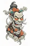 troll face meme tattoo design idea