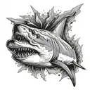 shark made tattoo design idea