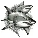 shark made tattoo design idea