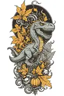 leaves and violence and relaxation and halloween and dinosaur and color and fun and christmas and video games and guitar tattoo design idea