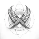 infinity symbol with a feather as a part of it  tattoo design idea