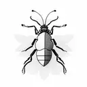 floral insect  tattoo design idea