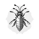 floral insect ancient greece tattoo design idea