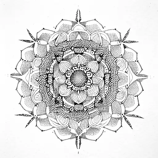 mandala tattoo design idea