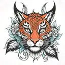 Shahmaran digital pixel art style tattoo design idea