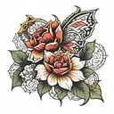 Shahmaran digital pixel art style tattoo design idea