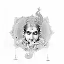 krishna tattoo design idea