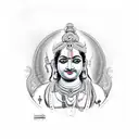 krishna tattoo design idea