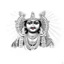 krishna tattoo design idea