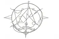 balance between religious good and evil tattoo design idea