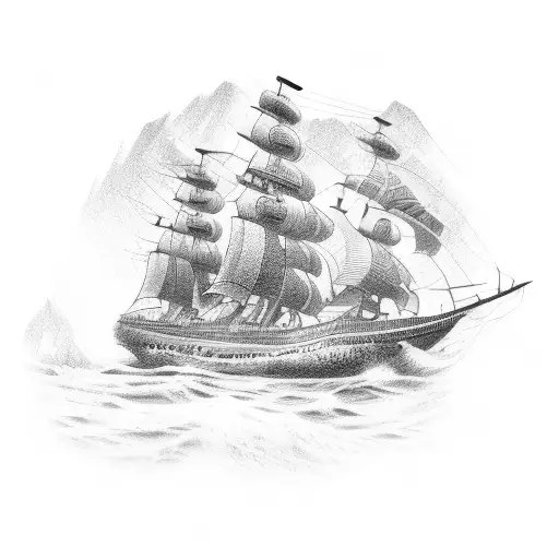 ship tattoo design idea