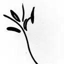 Create a minimalistic black tattoo design of a snowdrop flower with delicate, thin lines, capturing the essence of sprin tattoo design idea