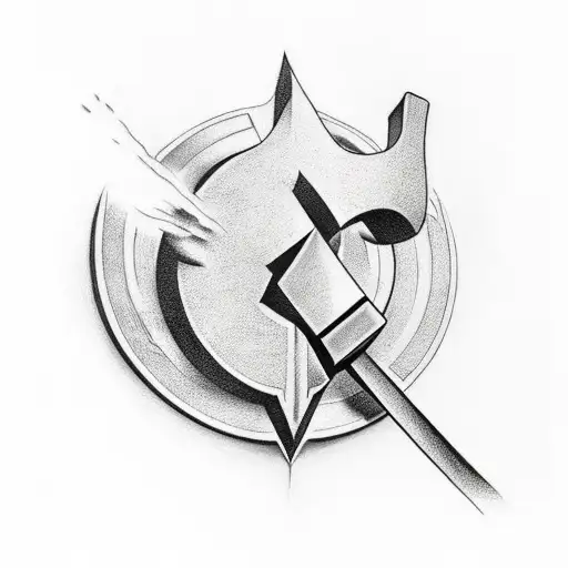 Thor's hammer tattoo design idea