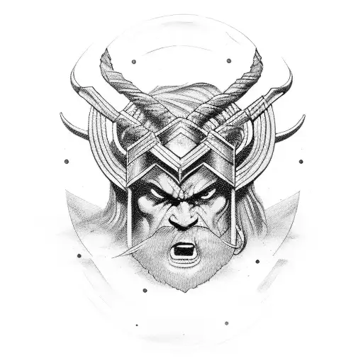 bourbon barrel with Thor & Loki  tattoo design idea