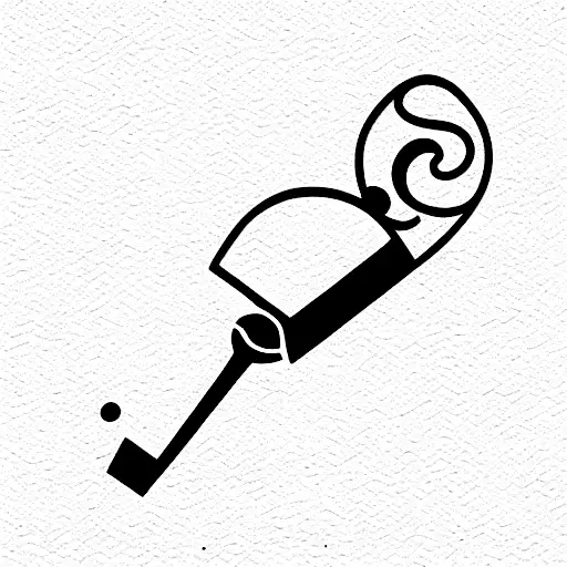 piano and key of soul tattoo design idea