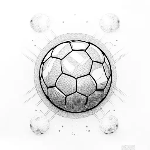 cherry with soccer balls tattoo design idea