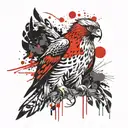 Hawk tattoo design idea